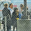 MK, Ashley & Max land at a private airport in L.A