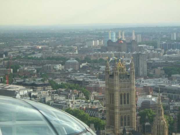 widok z London eye na Westminster i Pimlico nasze:)