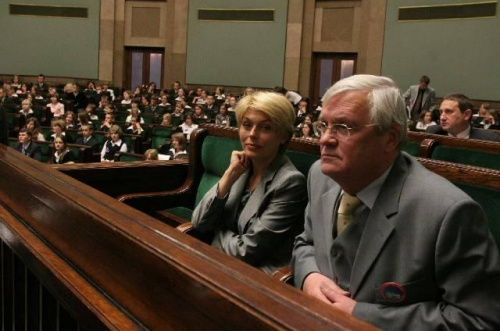 P. Jaruga-Nowacka oraz M.Sawicki Minister Edukacji