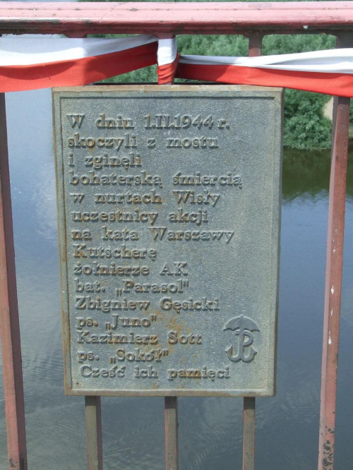 Tablica na moście Śląsko-Dąbrowskim #Warszawa