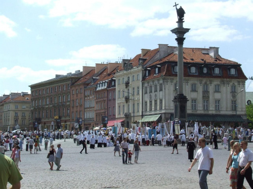 Plac Zamkowy i procesja pod Kolumna Zygmunta #Warszawa