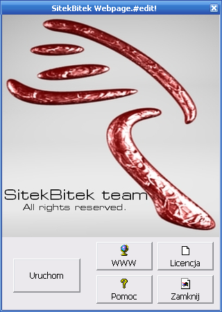 Logo naszego teamu w oknie naszego nowego programu
