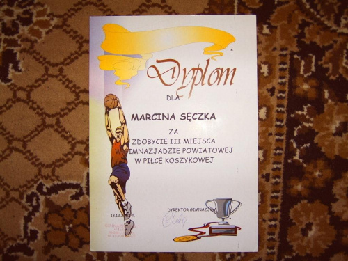 Dyplomy Marcina i Zbigniewa Sęczek