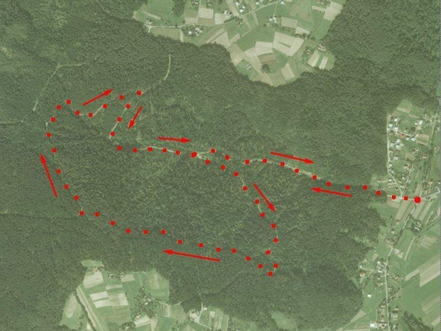 Mapa trasy w Lesie Chełmieckim #mapa #rower #LasChełmiecki #BeskidWyspowy