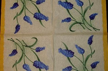 Szafirki #serwetki #wymiana #decoupage