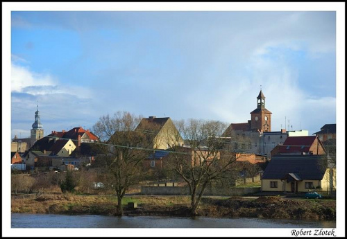 Panorama miasta #Obrzycko #Warta #wielkopolska #kościół #ratusz