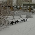 Poznań w śniegu. Park osiedlowy