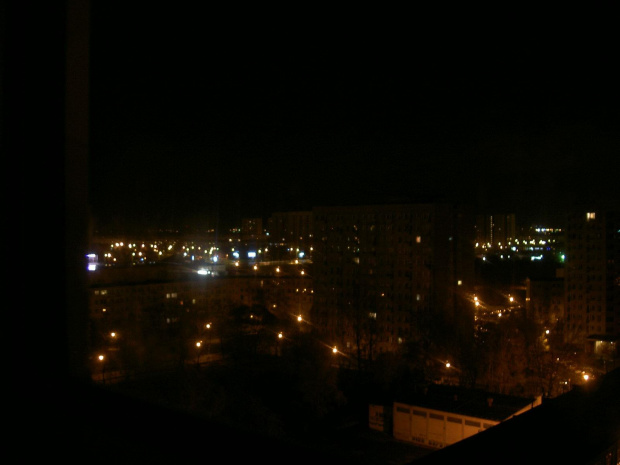 Poznań. Widok z mojego okna nocą
