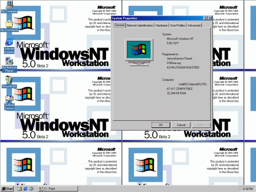 Windows NT 5.0 Workstation build 1877