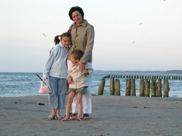 na plaży w Ustce rok 2005