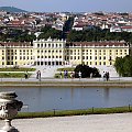 Zamek Schönbrunn i panorama - Wiedeń