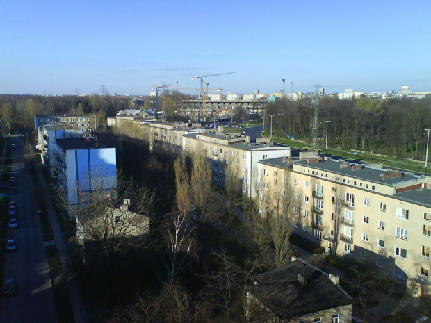 Panorama Łodzi z bloku przy ul. Wileńskiej na Karolewie.