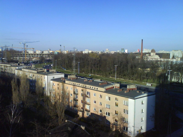 Panorama Łodzi z bloku przy ul. Wileńskiej na Karolewie.