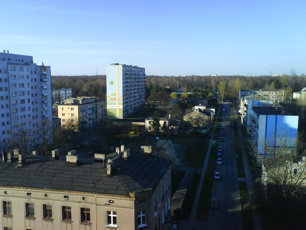 Panorama Łodzi z bloku przy ul. Wileńskiej na Karolewie.