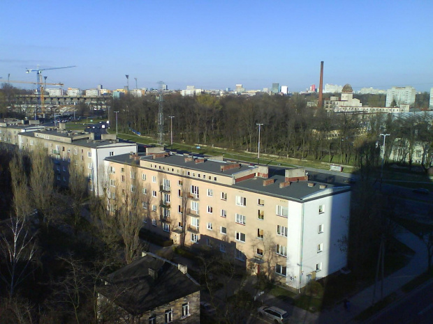 Panorama Łodzi z bloku przy ul. Wileńskiej na Karolewie.